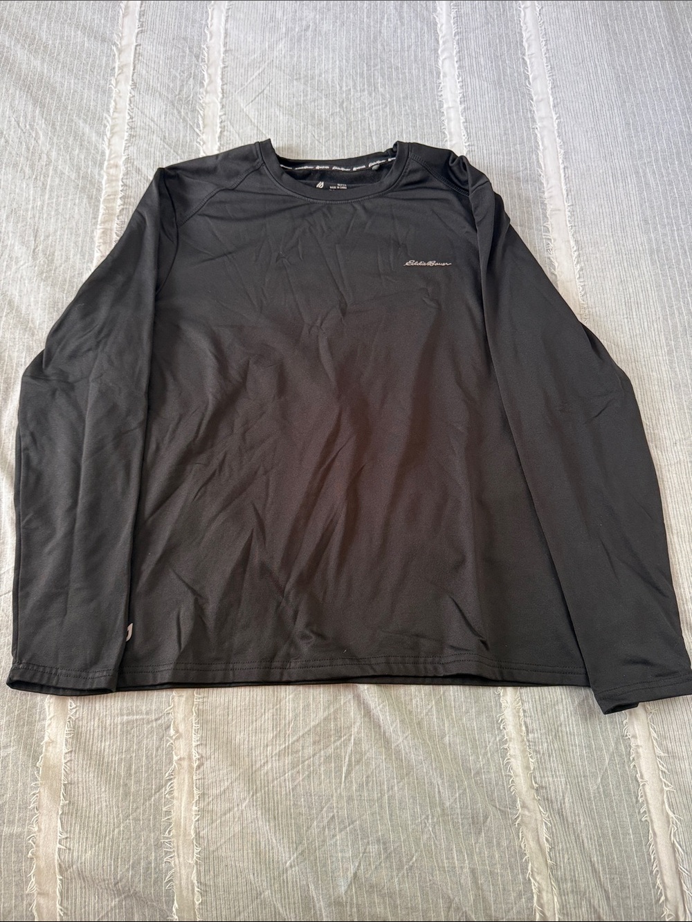 Eddie Bauer Black Long-Sleeve Crew Performance Shirt